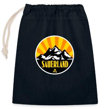 Sauerland - Verschließbarer Geschenkbeutel aus Baumwolle (25x30cm) - Navy - Vorne