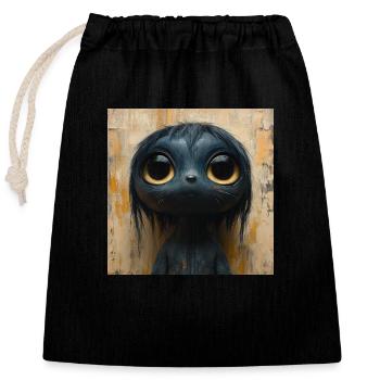 Alien Pet - Closable cotton gift bag (25x30cm) - black - Front