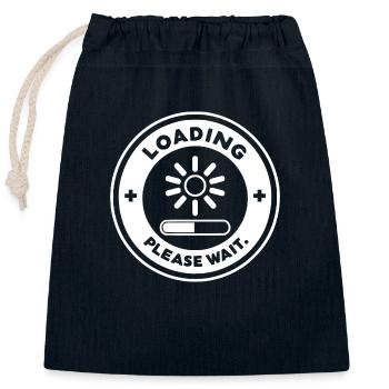 Chargement Veuillez patienter - Sac cadeau en coton avec cordon (25 x 30 cm) - bleu marine - Devant