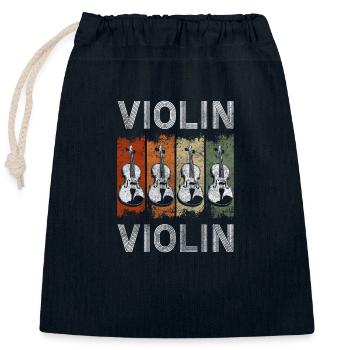 Musicien symphonique - Sac cadeau en coton avec cordon (25 x 30 cm) - bleu marine - Devant