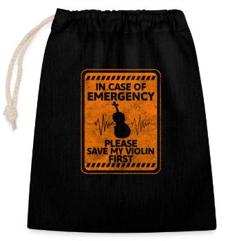 Musicians, Music, Classical, Students - Closable cotton gift bag (25x30cm) - black - Front