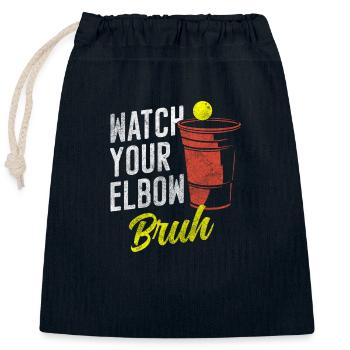Gagnants de la consommation de bière pong - Sac cadeau en coton avec cordon (25 x 30 cm) - bleu marine - Devant