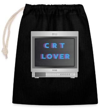 PVM Design - CRT Lover - Closable cotton gift bag (25x30cm) - black - Front