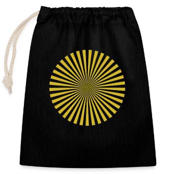 Radieux comme le soleil – l’énergie pure dans le design - Sac cadeau en coton avec cordon (25 x 30 cm) - noir - Devant