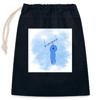 Celestial Finger - Closable cotton gift bag (25x30cm) - navy - Front