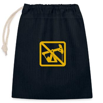 INTERD PETROL - Closable cotton gift bag (25x30cm) - navy - Front