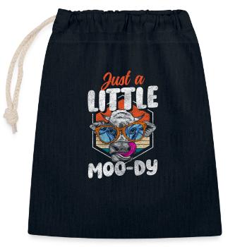 Beef Milk Cow Spots Economy - Closable cotton gift bag (25x30cm) - navy - Front