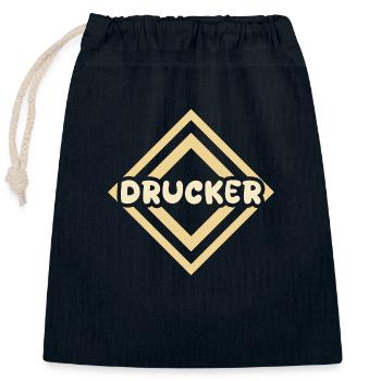 Drucker - Verschließbarer Geschenkbeutel aus Baumwolle (25x30cm) - Navy - Vorne