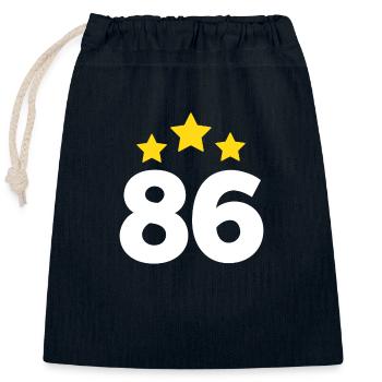 86 Years Star - 86th Anniversary Gift - Closable cotton gift bag (25x30cm) - navy - Front