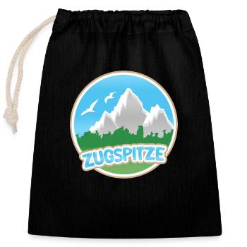 Zugspitze Zugspitze - Closable cotton gift bag (25x30cm) - black - Front