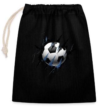Soccer Ripped Soccer In Me - Closable cotton gift bag (25x30cm) - black - Front