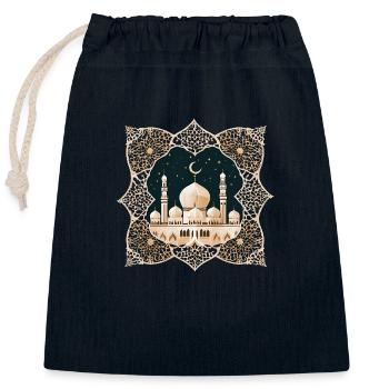 Ramadan Gift Eid Mubarak Islam Allah Muslim - Closable cotton gift bag (25x30cm) - navy - Front