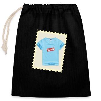 sc*am - Closable cotton gift bag (25x30cm) - black - Front