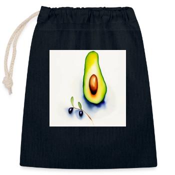 Avocado - Closable cotton gift bag (25x30cm) - navy - Front