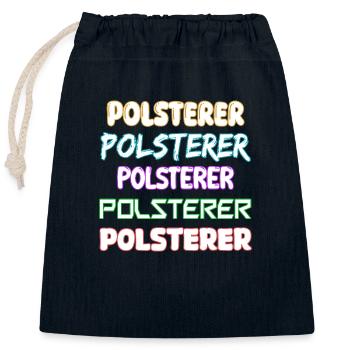 Métier de tapissier - Sac cadeau en coton avec cordon (25 x 30 cm) - bleu marine - Devant
