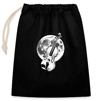 Violin - Closable cotton gift bag (25x30cm) - black - Front