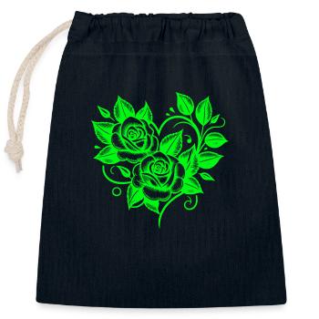 The Beauty Of The Red Rose A Timeless Symbol Love - Closable cotton gift bag (25x30cm) - navy - Front