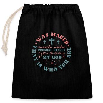 Créateur de chemin - Sac cadeau en coton avec cordon (25 x 30 cm) - noir - Devant
