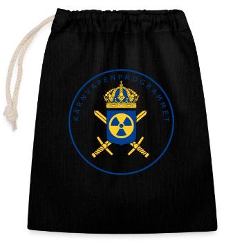 Le programme suédois d’armement nucléaire - Sac cadeau en coton avec cordon (25 x 30 cm) - noir - Devant
