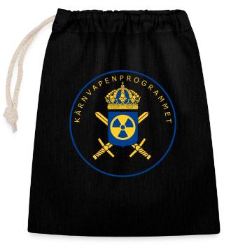 Le programme suédois d’armement nucléaire - Sac cadeau en coton avec cordon (25 x 30 cm) - noir - Devant