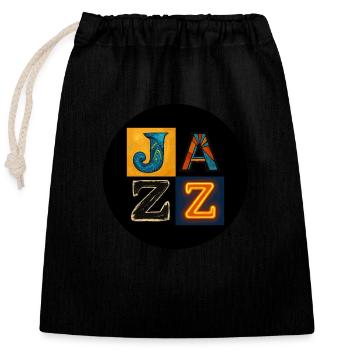 Jazz - Verschließbarer Geschenkbeutel aus Baumwolle (25x30cm) - Schwarz - Vorne