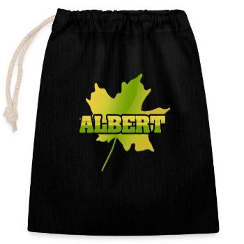 Albert Albert - Verschließbarer Geschenkbeutel aus Baumwolle (25x30cm) - Schwarz - Vorne
