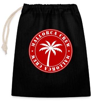 Majorque Crew Holidays - Sac cadeau en coton avec cordon (25 x 30 cm) - noir - Devant