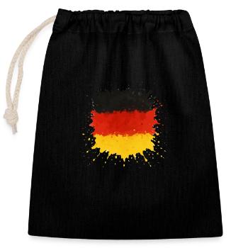 Drapeau de l’Allemagne - Sac cadeau en coton avec cordon (25 x 30 cm) - noir - Devant