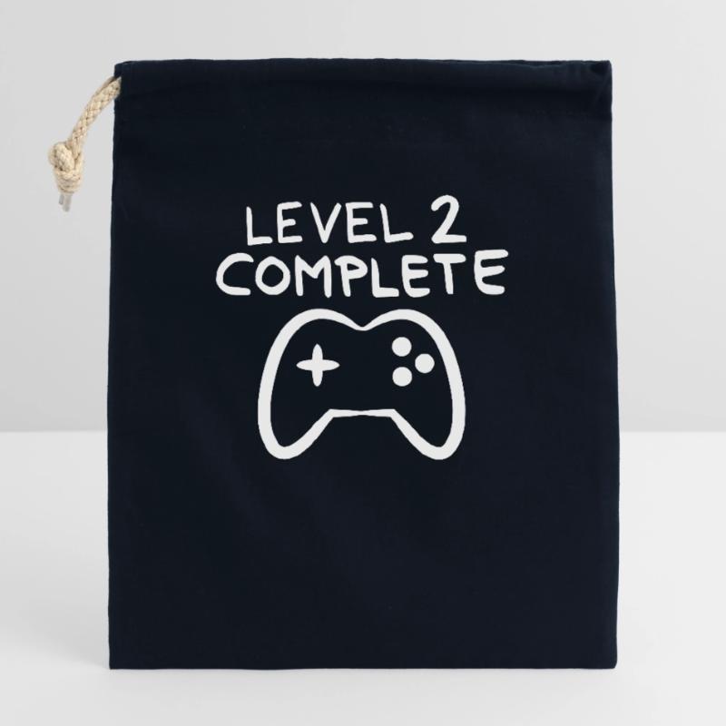 Level 2 Complete Gamer Controller Console Kids Closable cotton gift bag (25x30cm)
