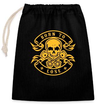 Born to lose colored - Closable cotton gift bag (25x30cm) - black - Front