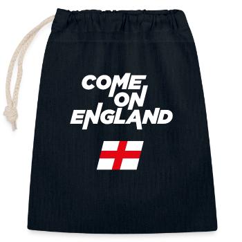 Allez l’Angleterre - Sac cadeau en coton avec cordon (25 x 30 cm) - bleu marine - Devant