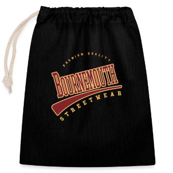 Bournemouth England UK College High School Style - Verschließbarer Geschenkbeutel aus Baumwolle (25x30cm) - Schwarz - Vorne