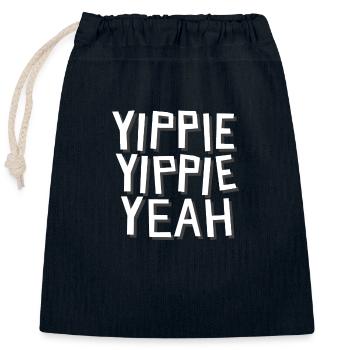 Yippie Yippie Yeah - Die 2000er-Party - Verschließbarer Geschenkbeutel aus Baumwolle (25x30cm) - Navy - Vorne