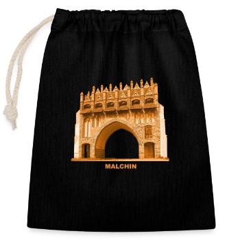 Malchin Kalensches Tor Mecklenburg-Vorpommern - Sac cadeau en coton avec cordon (25 x 30 cm) - noir - Devant