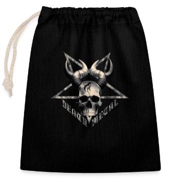 Death metal - Sac cadeau en coton avec cordon (25 x 30 cm) - noir - Devant