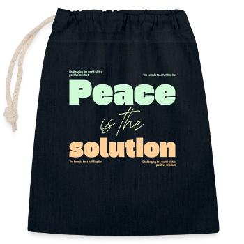 Mental Health - Closable cotton gift bag (25x30cm) - navy - Front