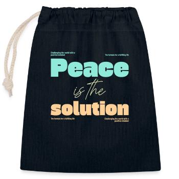 Mental Health - Closable cotton gift bag (25x30cm) - navy - Front