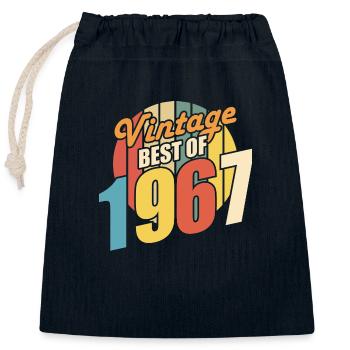 Jahrgang 1967 Best of 1967 - Annif 57 Jahre - Verschließbarer Geschenkbeutel aus Baumwolle (25x30cm) - Navy - Vorne