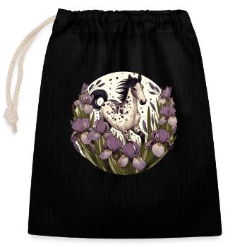 Appaloosa - Closable cotton gift bag (25x30cm) - black - Front