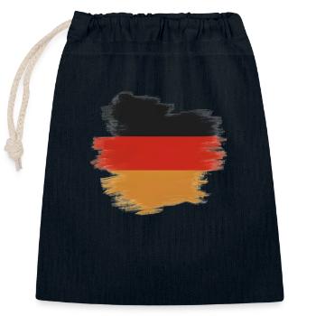 Germany Flag Germany - Closable cotton gift bag (25x30cm) - navy - Front