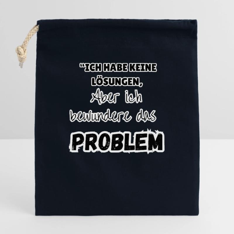 "Problem solution" Closable cotton gift bag (25x30cm)