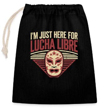 Pour les vrais fans de lutte - Sac cadeau en coton avec cordon (25 x 30 cm) - noir - Devant