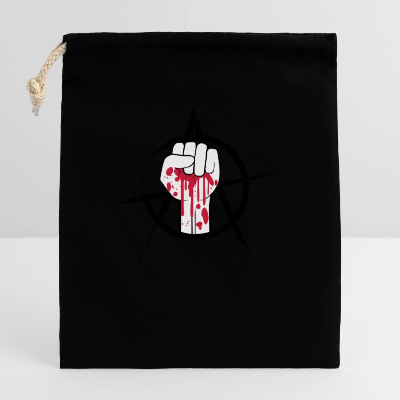 Blutige Faust Logo Verschließbarer Geschenkbeutel aus Baumwolle (25x30cm)