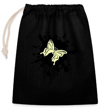 schmetterling farbklecks - Verschließbarer Geschenkbeutel aus Baumwolle (25x30cm) - Schwarz - Vorne