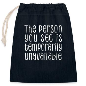 La personne que vous voyez... - Sac cadeau en coton avec cordon (25 x 30 cm) - bleu marine - Devant