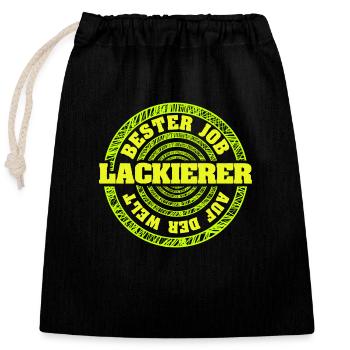 Job Lackierer - Verschließbarer Geschenkbeutel aus Baumwolle (25x30cm) - Schwarz - Vorne