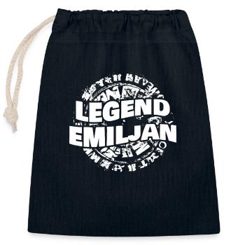Mann Emiljan - Verschließbarer Geschenkbeutel aus Baumwolle (25x30cm) - Navy - Vorne