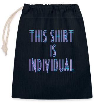 Individuelles Design Fun Spruch - Verschließbarer Geschenkbeutel aus Baumwolle (25x30cm) - Navy - Vorne