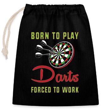 Dart Dartboard Dartpfeil - Verschließbarer Geschenkbeutel aus Baumwolle (25x30cm) - Schwarz - Vorne