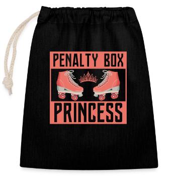 Penalty Box Princess Roller Derby Skating - Verschließbarer Geschenkbeutel aus Baumwolle (25x30cm) - Schwarz - Vorne